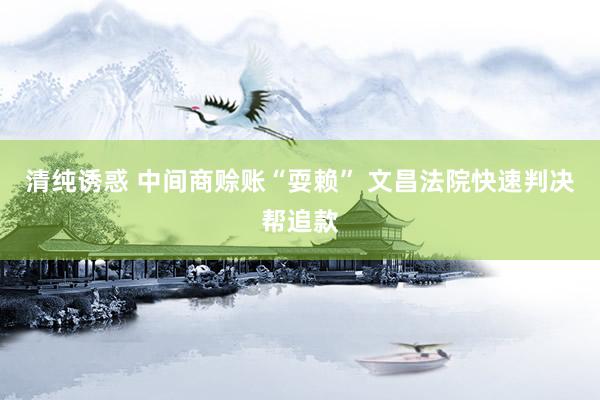 清纯诱惑 中间商赊账“耍赖” 文昌法院快速判决帮追款