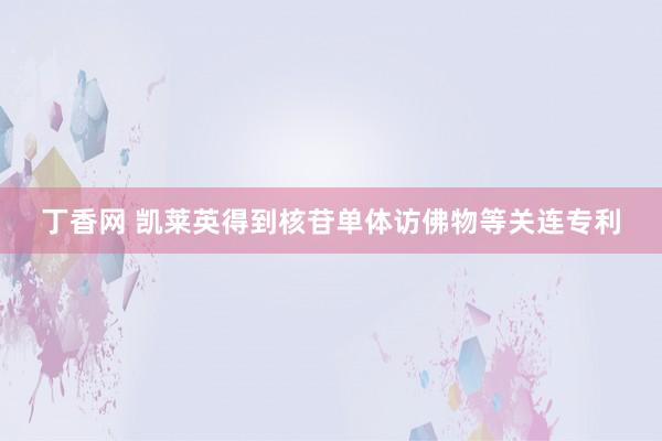 丁香网 凯莱英得到核苷单体访佛物等关连专利