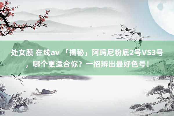 处女膜 在线av 「揭秘」阿玛尼粉底2号VS3号，哪个更适合你？一招辨出最好色号！