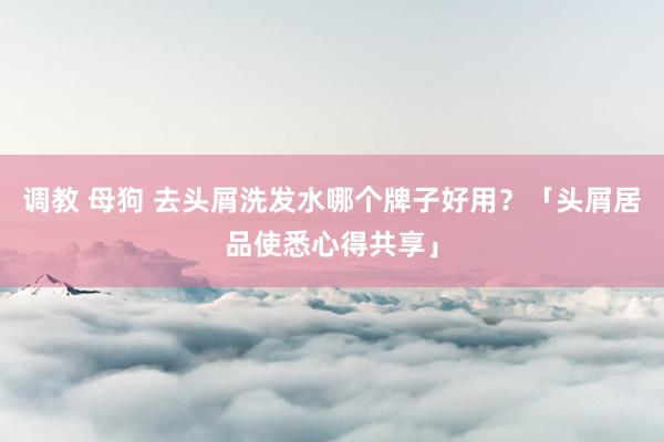 调教 母狗 去头屑洗发水哪个牌子好用？「头屑居品使悉心得共享」