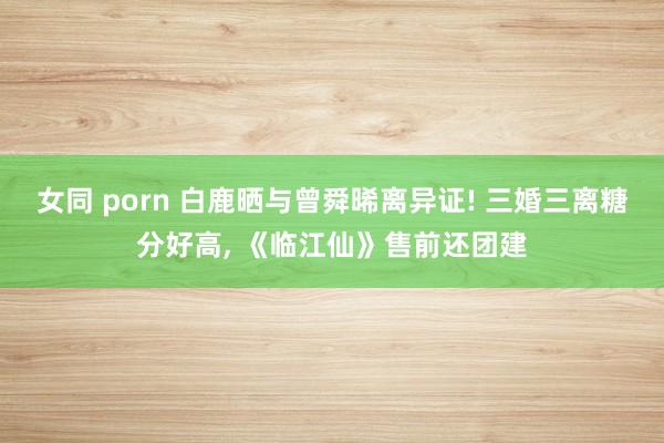 女同 porn 白鹿晒与曾舜晞离异证! 三婚三离糖分好高, 《临江仙》售前还团建