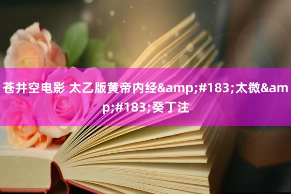 苍井空电影 太乙版黄帝内经&#183;太微&#183;癸丁注